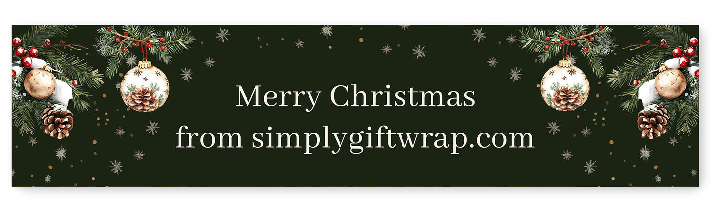 Baubles and Holly Text Banner