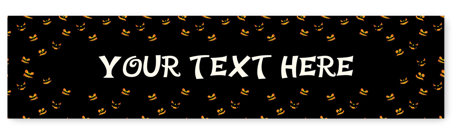 Pumpkin Faces Text Banner