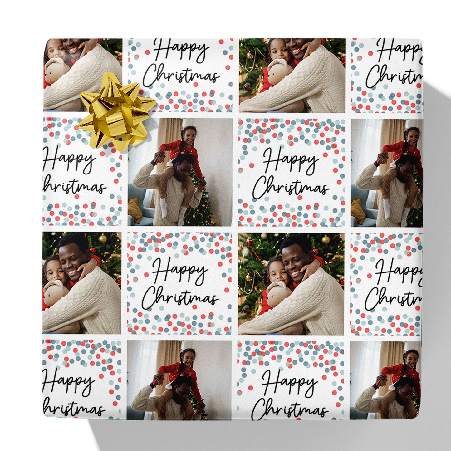 Dotty Christmas Photo Gift Wrap