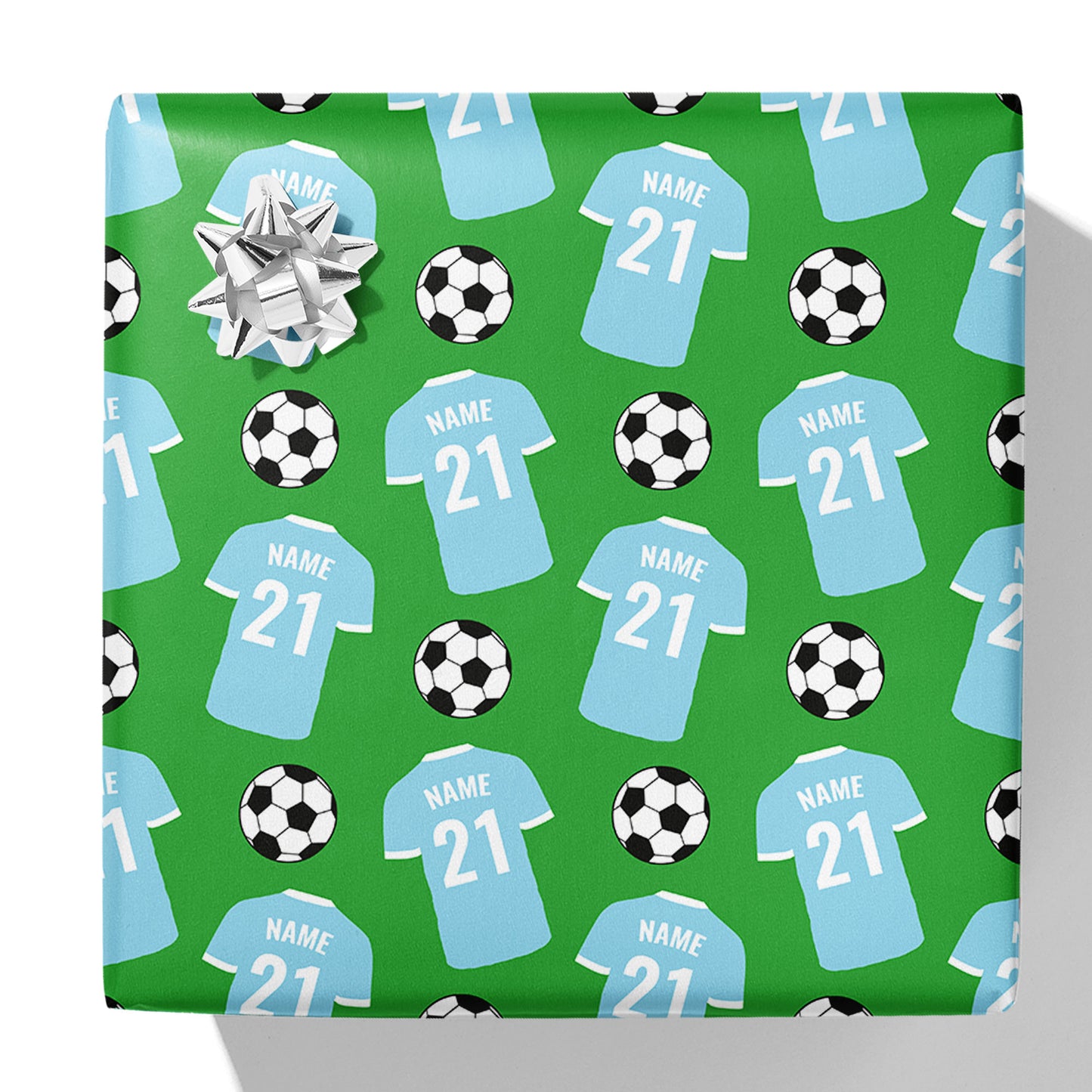 Football Shirt Name and Age Gift Wrap