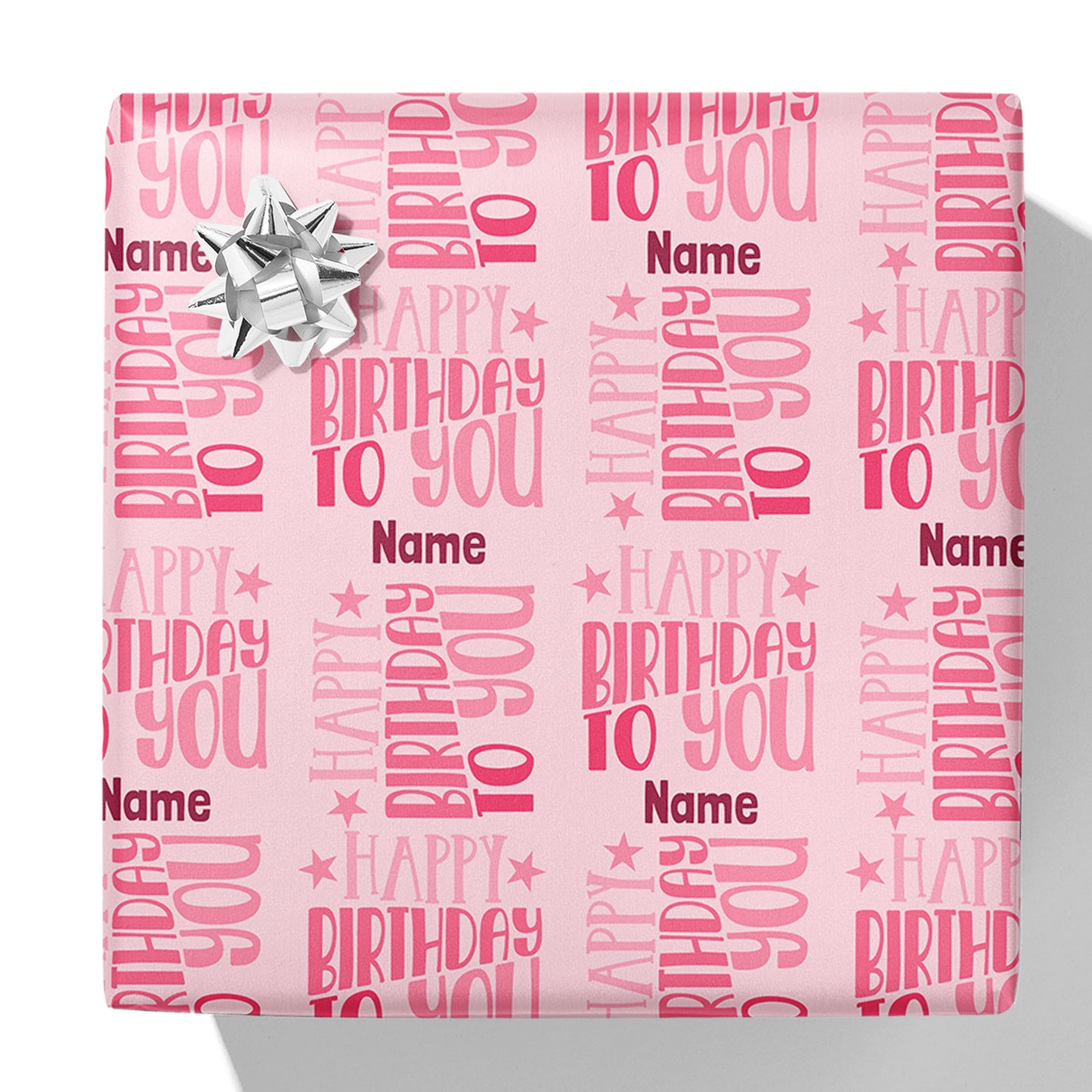 Happy Birthday Pattern Name Gift Wrap