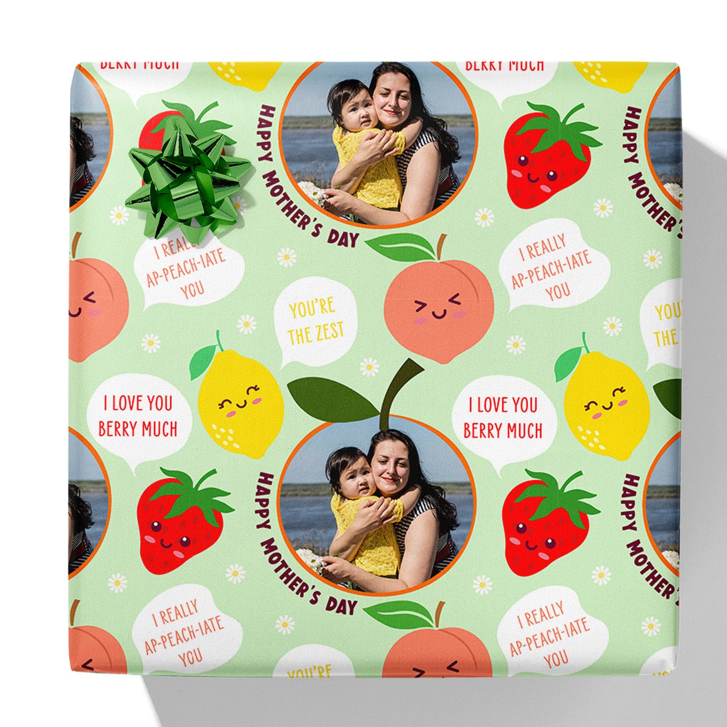 Happy Mother's Day Fruit Photo Gift Wrap