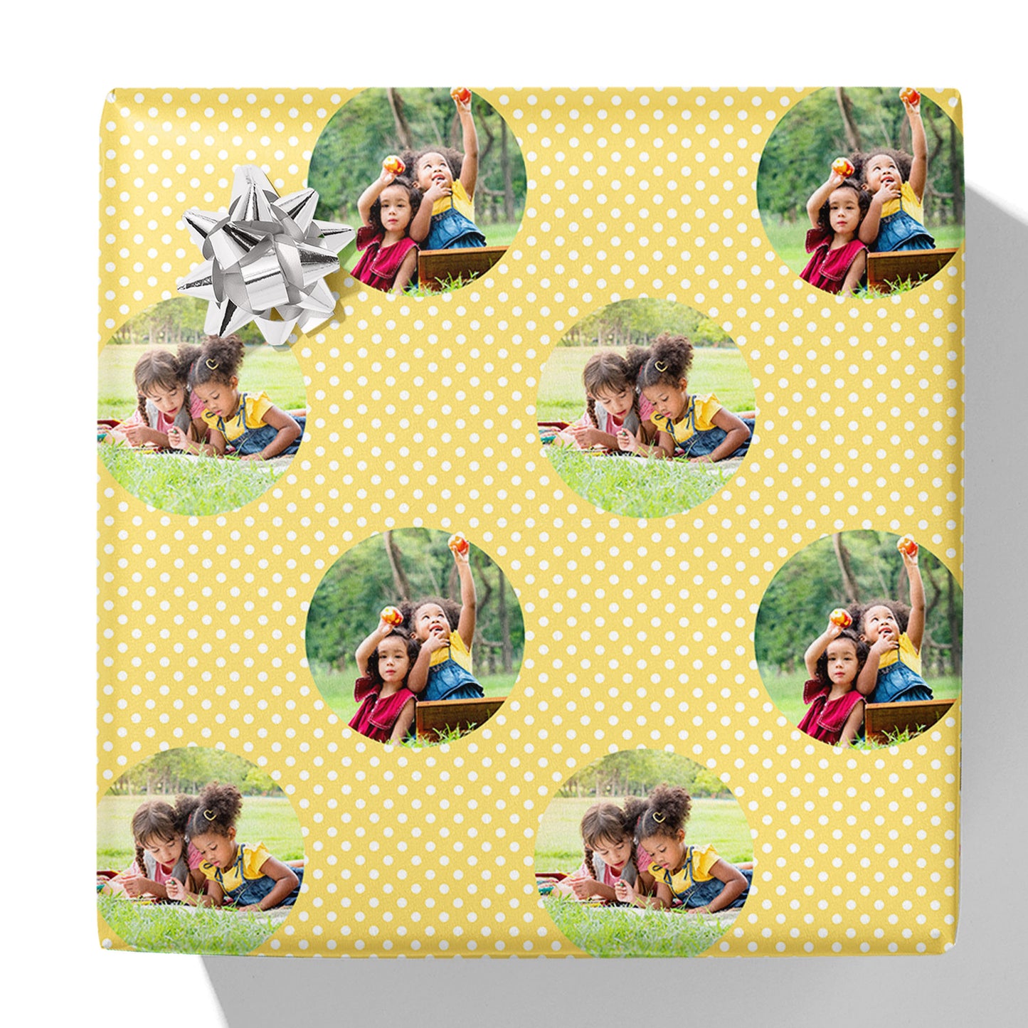 Pastel Spotty Photo Gift Wrap
