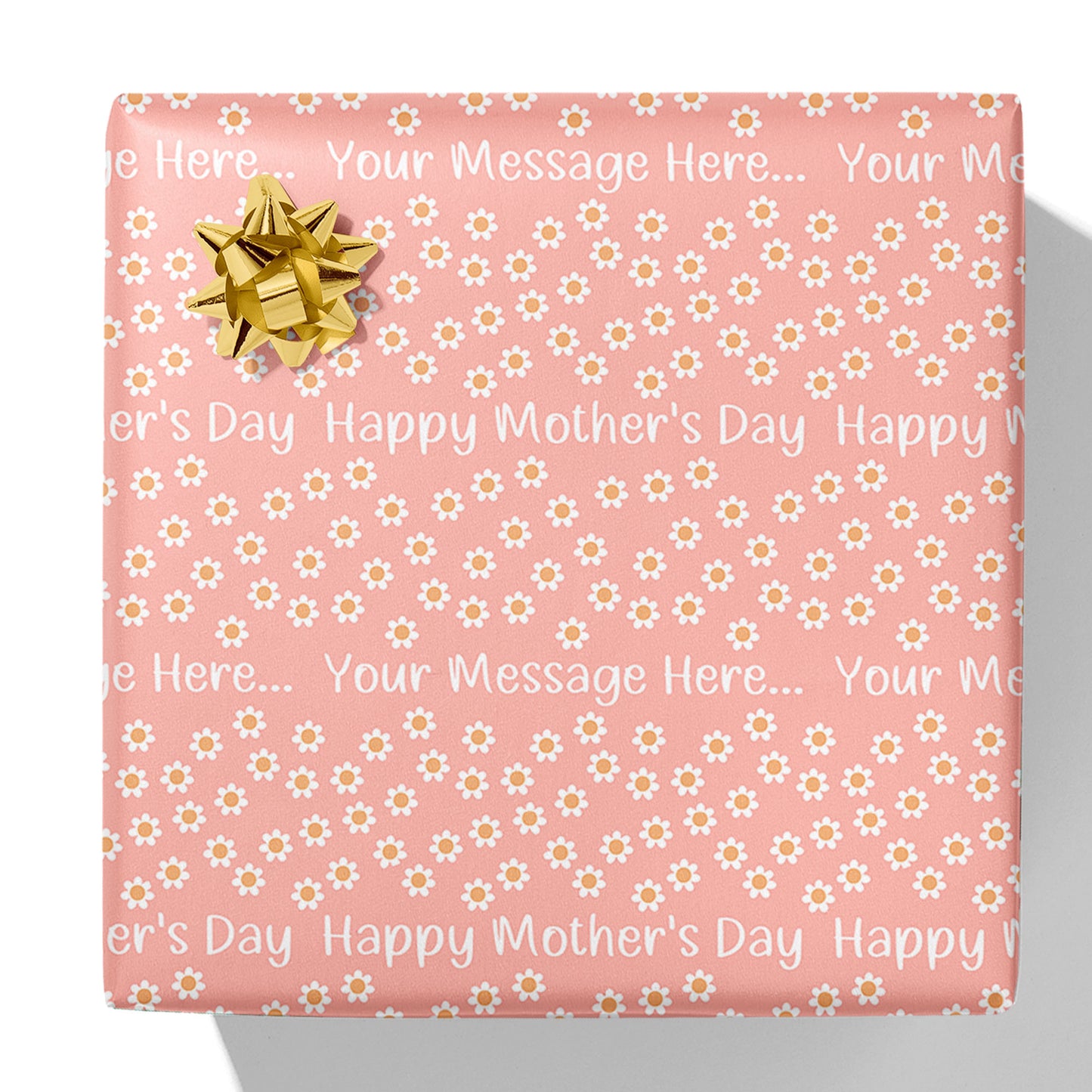 Pink Daisies Mother's Day Message Gift Wrap