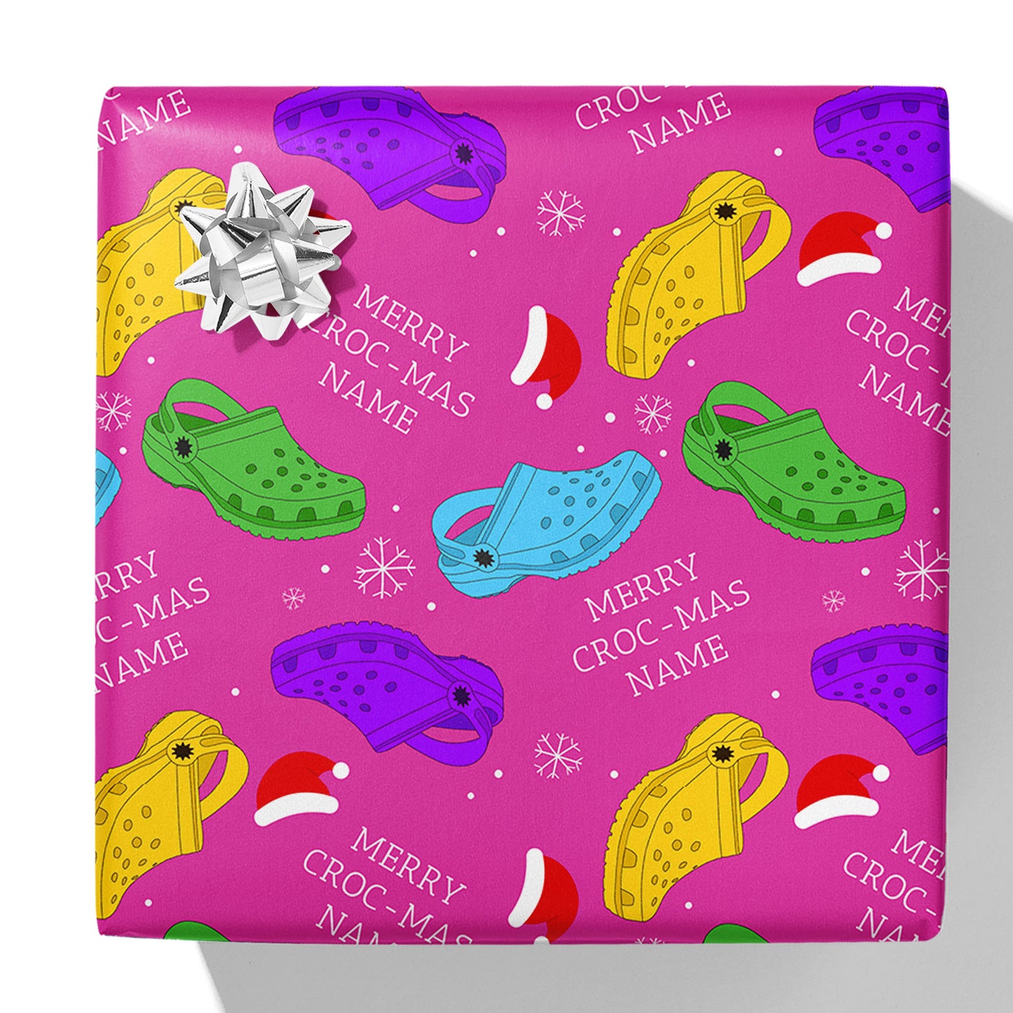 Merry Croc-Mas Name Gift Wrap