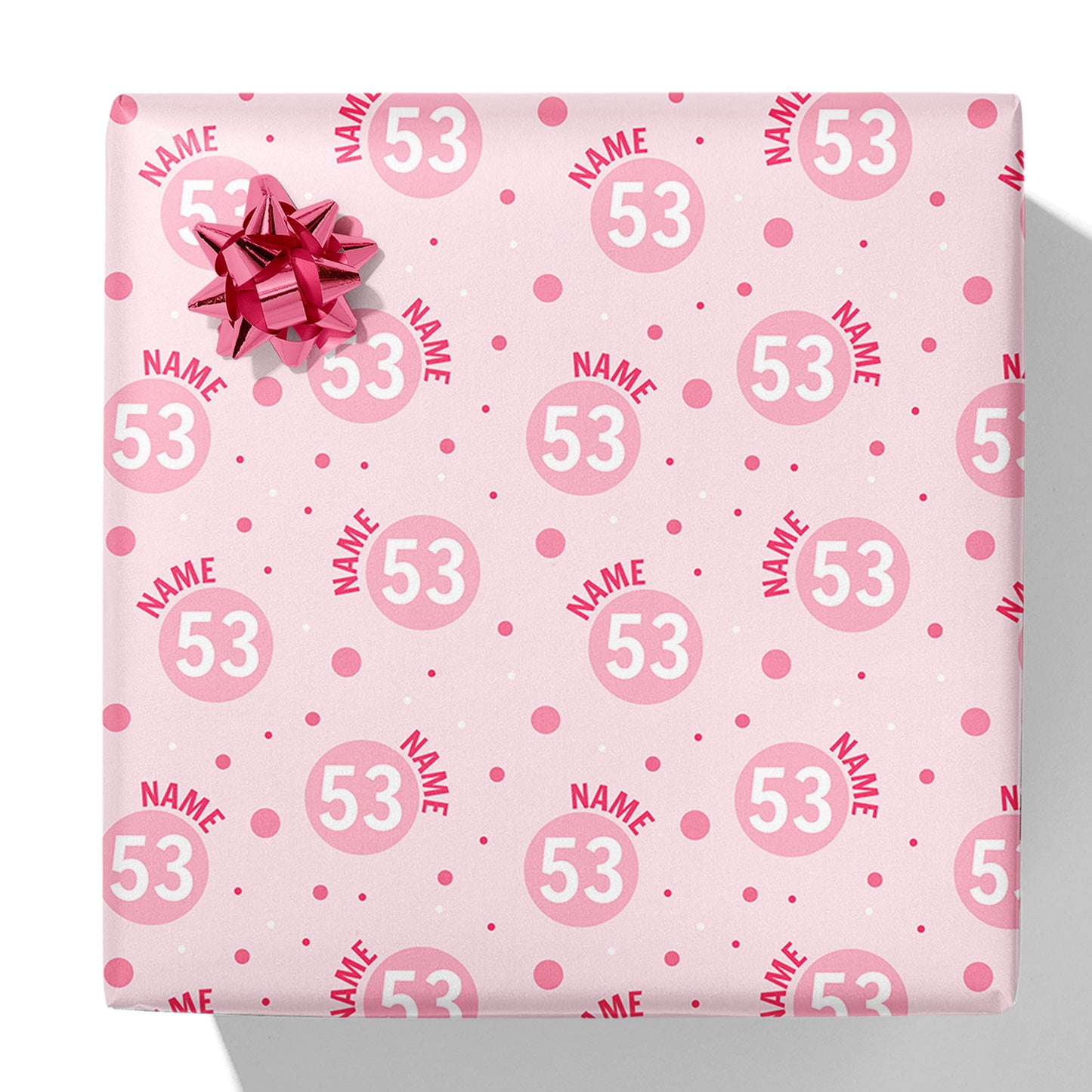 Polkadot Age and Name Gift Wrap