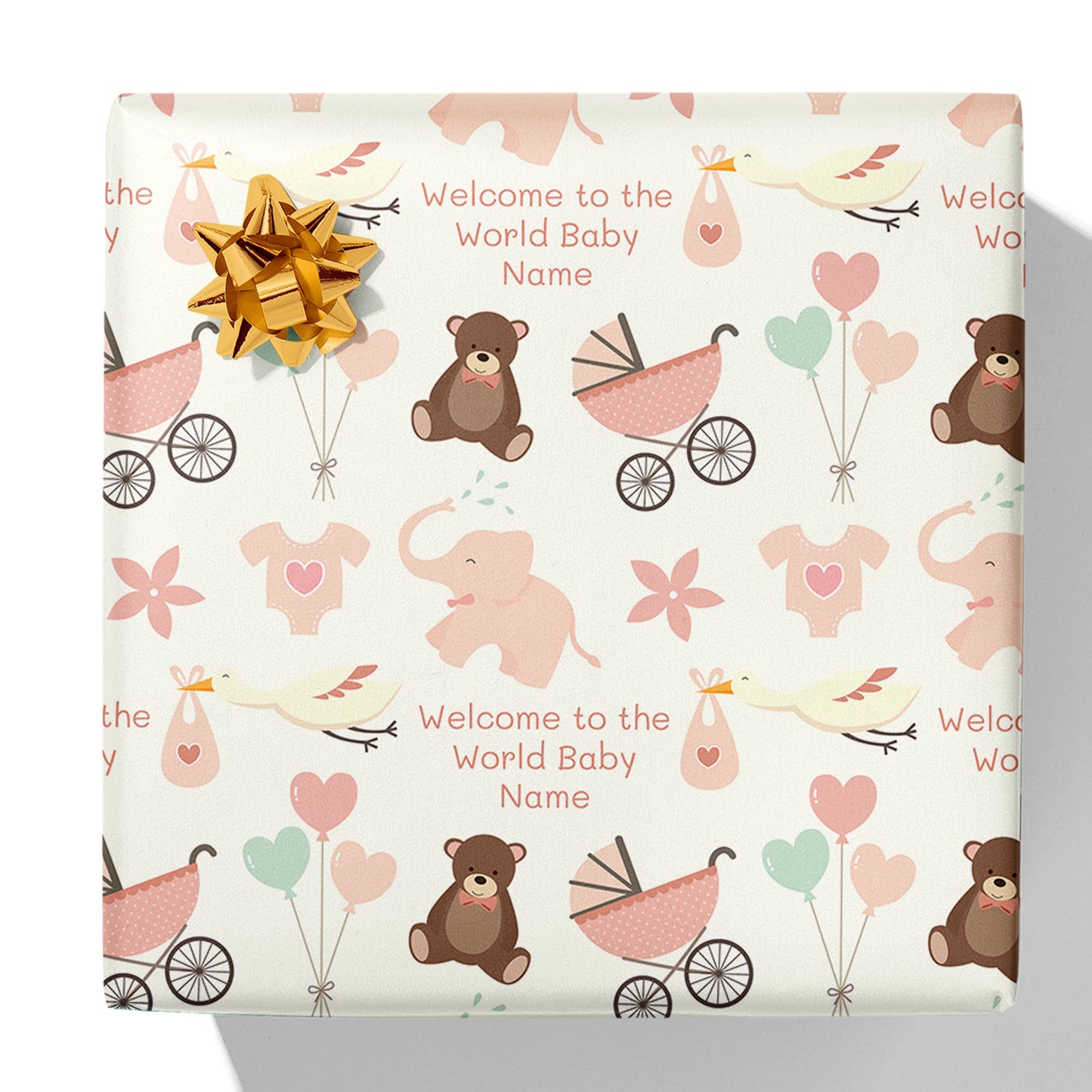 Welcome to the World Baby Name Gift Wrap